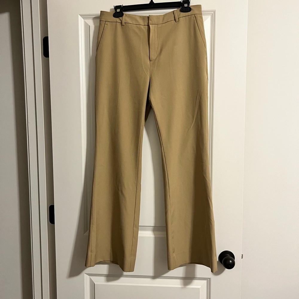 Banana Republic Sculpted Tan Flare Pants